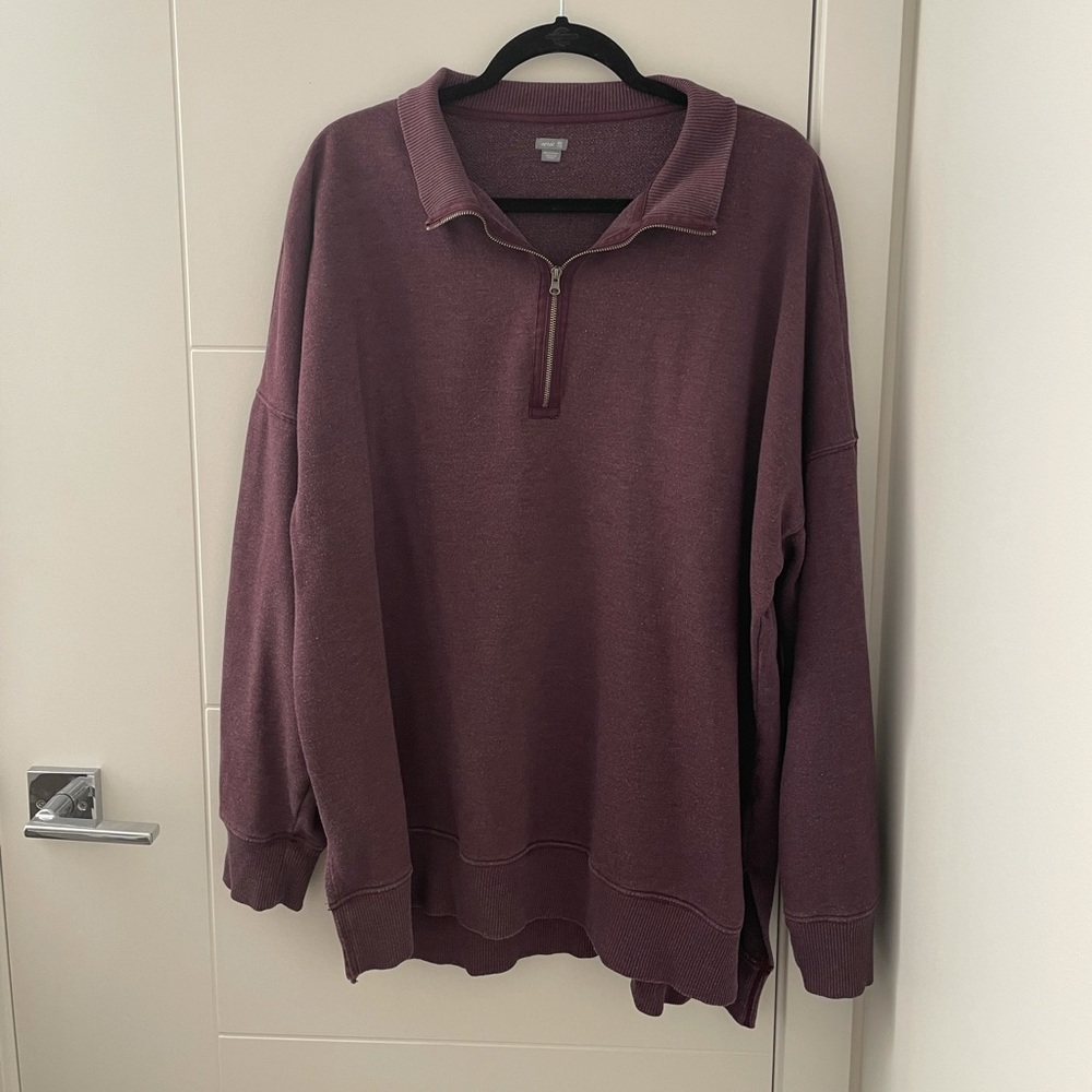 Womens Aerie Sweatshirt with Quater Zip